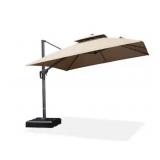 PURPLE LEAF 10' X10' Cantilever Umbrella (BEIGE)