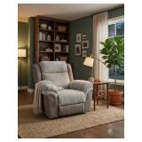 Upholstered Recliner Chair in 2-Tone Toffee