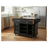 Granite Top Rolling Kitchen Island