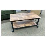 SAUDER Wood top Rolling Coffee Table
