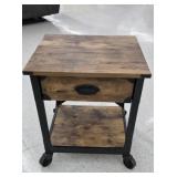 SAUDER Wood top Rolling Side Table