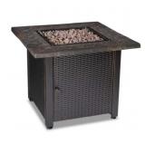 Tuscon 30' Square Black Marble Tile Gas Fire Pit
