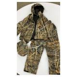 Men's Camo Rain Jacket+Pants Size Medium