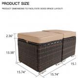 Set of (2) Indoor/Outdoor Storage Ottoman Seat