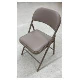 COSCO SmartFold Vinyl Folding Chair - Tan