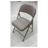 COSCO SmartFold Vinyl Folding Chair - Tan