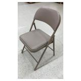 COSCO SmartFold Vinyl Folding Chair - Tan