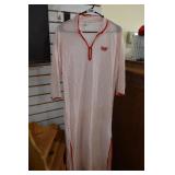 Vtg Long Red Pinstripe 'Love' Sleep Shirt