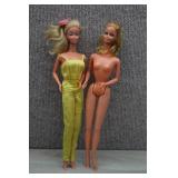 Mattel Barbie Lot of 2 Winking Western Barbies