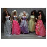 Mattel Barbie Lot of 5 - All in Dresses