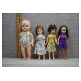 Lot of Vintage Dolls - Knickerbocker, Vogue etc.