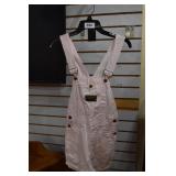 Vtg Pink Pin Striped Overall Shorts