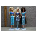 Mattel Barbie Lot of 3 - All in Blue