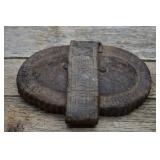 Vintage Palm Curry Comb w/Leather Strap