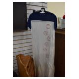 Vtg Long Navy Striped Night Shirt w/Baseballs