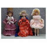 Vtg Lot of 3 Dolls with 'Sleep Eyes'