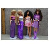 Mattel Barbie Lot of 4 - All in Purple