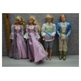 Mattel Barbie Lot of 4 - Fairytale Dolls