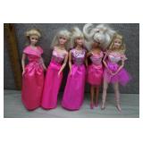 Mattel Barbie Lot of 5 - All in Pink