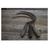 3 Vintage Hand Scythes