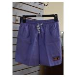 Vtg Lavender Elastic Drawstring Waistband Shorts