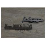 Vtg Metal American Car Dealership Emblem/Badges
