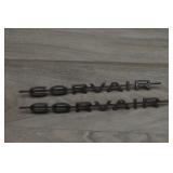 1960's Corvair Metal Script Emblems/Badges