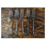 5 .925 Sterling Silver Forks Lancaster Rose 193.9g