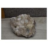 Rough White Calcite Crystal Cluster
