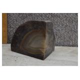 Natural Polished Agate Geode Bookend