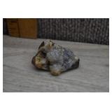 Druzy Quartz on Galena and Siderite