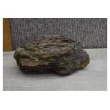 Uranophane on Petrified Wood