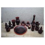 Assortment Of Ruby Red Glassware