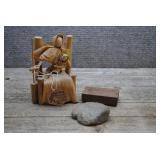 Corn Husk Doll, Replica/Souvenir of Plymouth Rock,