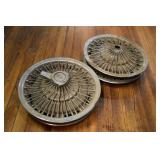 4 1965-69 Chevrolet Wire Spoke Hubcaps, Damaged
