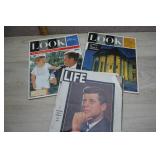 Vtg Look and Life Magazines Featuring J.F.Kennedy