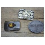 Vintage Southwest-Style Buckles-Striped Gemstone