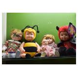 Vtg Kostume Kids & Porcelain Doll Lot of 5