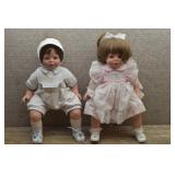 Vtg Pair of Porcelain Dolls