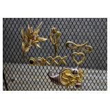 5 Gold Tone Brooches