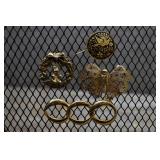 4 Gold Tone Brooches
