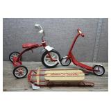 Radio Flyer Brand Metal Toys-Dual Deck Tricycle