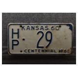 1960 Vtg Kansas License Plate, HP County