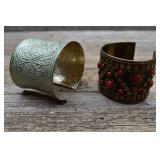 2 Wide Cuff Bracelets