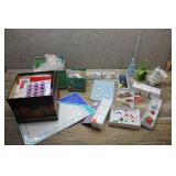 Lot of Christmas Items-Boxes, Ornaments, Stickers