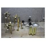 Lot of Vintage Metal Candle HoldersBow-Shaped etc.