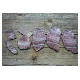 Lot of Several Slices of Polished Rhodochrosite