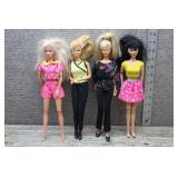Lot of Four Vintage 1980s/90s Mattel Barbie Dolls