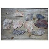 Lot of Assorted Slab Cut Mineral Specimens