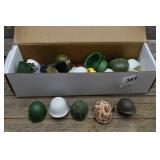 Lot of Army Style Helmets; Action Figures GI Joe